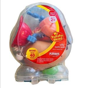 Playskool Mr. Potato Head Silly Suitcase 2007 Firefighter Hat Police Belt 27pcs